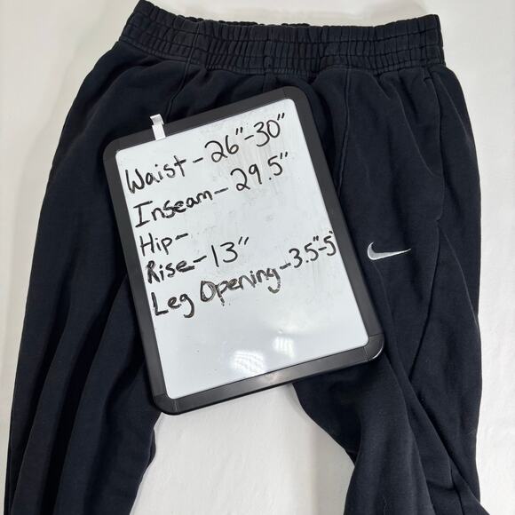 Nike Mens XS Sweatpants Black Swoosh Athletic Sportswear Fleece Training Joggers - Picture 7 of 8